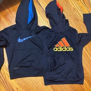 Nike Kids' Black and Blue Hoodie